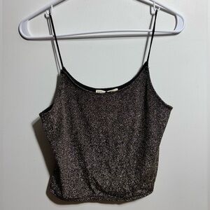 Express One Eleven Metallic Abbreviated Cami